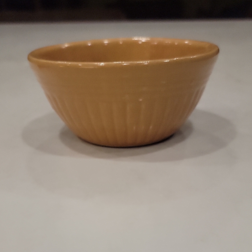 Vintage Tan Ceramic Bowl